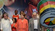 Imagem Juntos, Dilma e Lula defendem PT, projeto e criticam oposição