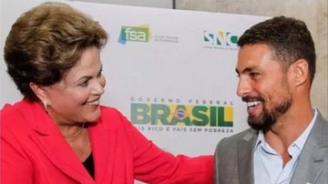 Imagem &quot;Não é todo dia que temos um Cauã&quot;, diz Dilma ao tietar ator