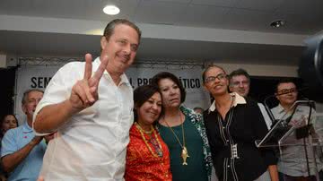 Imagem Marina Silva ofusca Eduardo Campos na Arena Fonte Nova