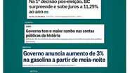 Imagem PSDB ataca governo após anúncio de aumento da gasolina