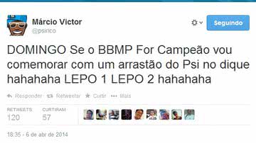 Imagem Márcio Victor promete trio no Dique se Bahia ganhar o BaVi