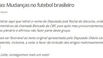 Imagem Romário retira nome de José Rocha da “Bancada da CBF”