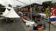 Imagem Estruturas do São João em Porto Seguro são destruídas 