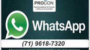 Imagem Consumidores podem usar o WhatsApp para fazer denúncias ao Procon