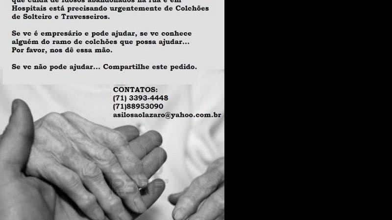 Imagem Abrigo São Lázaro pede socorro