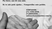 Imagem Abrigo São Lázaro pede socorro
