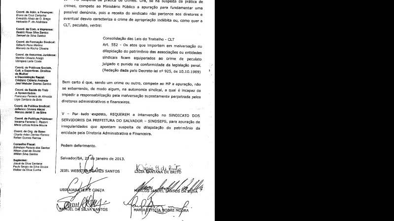 Imagem Desvio de dinheiro: coordenador do Sindseps nega acusações