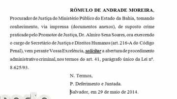 Imagem Procurador do MP solicita abertura de procedimento criminal contra Almiro Sena