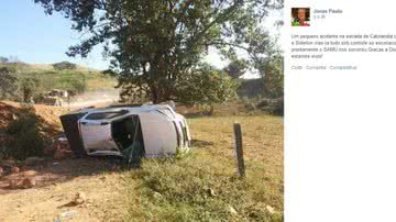 Imagem Ex-presidente do PT capota carro em Catolândia