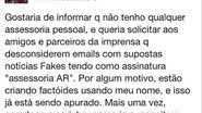 Imagem Alinne Rosa desmente saída do Cheiro de Amor