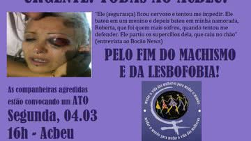 Imagem Namoradas agredidas: amigos e feministas prometem manifestação na segunda