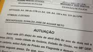 Imagem Atacante Neto Baiano é preso bêbado por desacatar policial