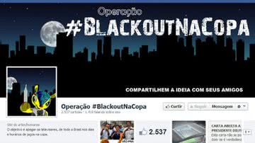 Imagem Página em rede social convoca internautas para fazerem um blecaute na Copa