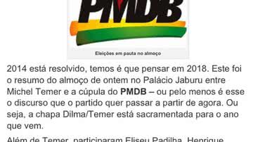 Imagem  O PMDB e 2018 
