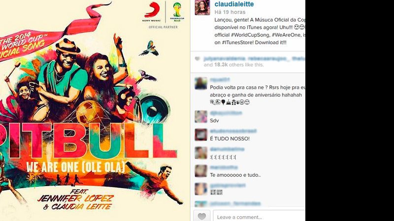 Imagem Claudia Leitte, Carlinhos Brown e Psirico estão em CD da Fifa