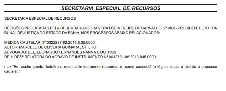 Imagem Justiça nega pedido de MGF para retornar à presidência do Bahia