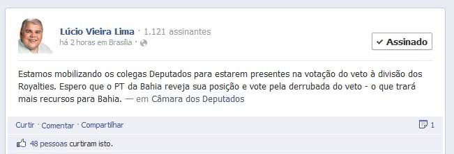 Imagem Royalties: presidente do PMDB pressiona petistas
