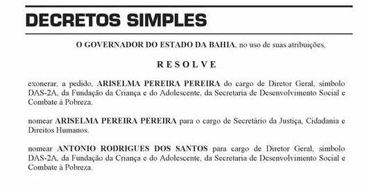 Imagem Nova secretária de Justiça é esposa do deputado Yulo Oiticica