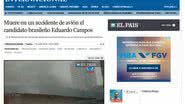 Imagem Imprensa internacional destaca a morte de Eduardo Campos