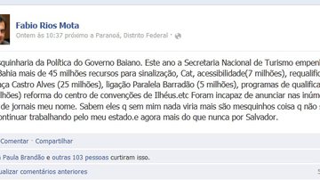 Imagem Fabio Mota dispara contra governo da Bahia: &quot;mesquinho&quot;