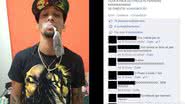 Imagem Chiclete Ferreira exibe substância suspeita em rede social
