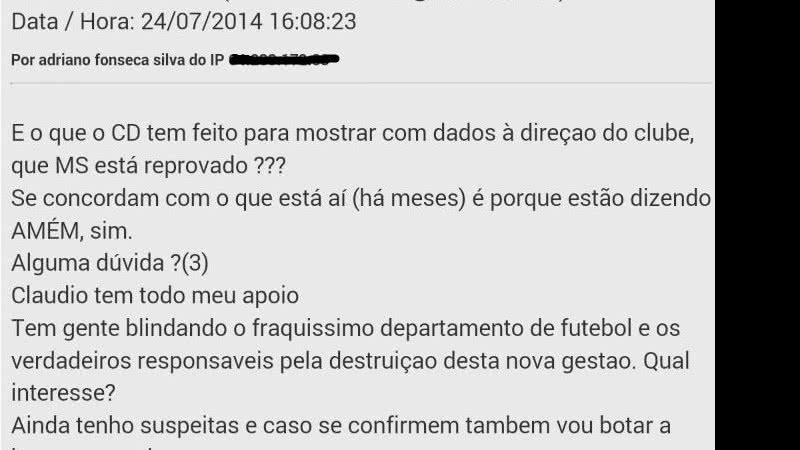 Imagem Filho de Reub Celestino dispara contra gestão de futebol do Bahia