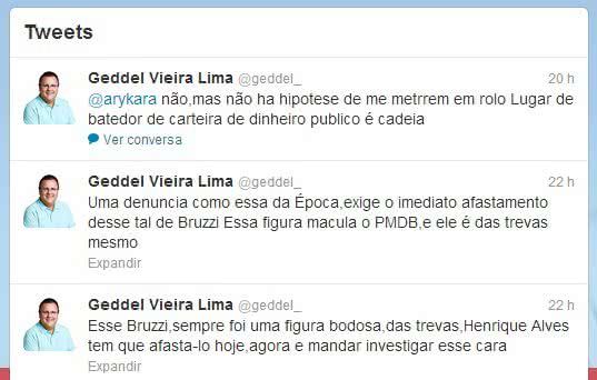 Imagem Geddel: assessor de Henrique Alves é "batedor de carteira"