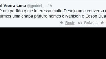 Imagem Geddel usa as redes sociais para cortejar o PV: “Interessa muito”