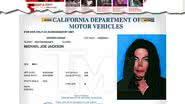 Imagem Divulgada foto da última carteira de motorista de M. Jackson