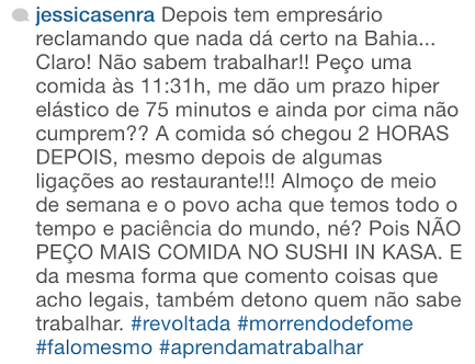 Imagem Apresentadora da Record detona Sushi In Kasa. "Não peço mais"