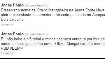 Imagem PT contra PT: Jonas Paulo não apoia mudança do nome da Fonte Nova