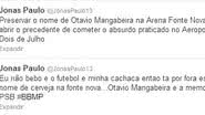 Imagem PT contra PT: Jonas Paulo não apoia mudança do nome da Fonte Nova