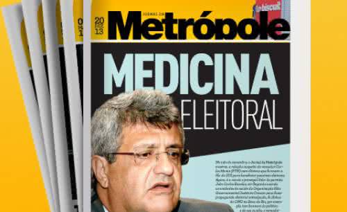 Imagem Jornal da Metrópole: "João Bacelar usa unidades de saúde para se promover&q