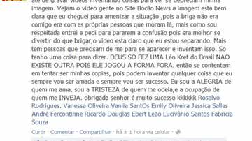 Imagem Leo Kret nega ter apanhado de travestis em Brotas