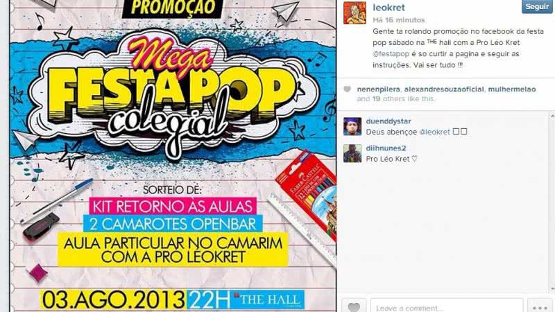 Imagem Leo Kret lança banda e cria promoção com "kit retorno às aulas"