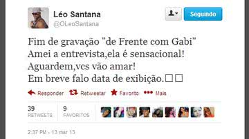Imagem Léo Santana é o convidado do De Frente com Gabi