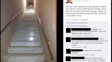 Imagem Em Piritiba, deputado Lúcio enfrenta seu pior inimigo: as escadas