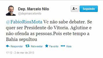 Imagem Marcelo Nilo não para a língua, aliás, os dedos