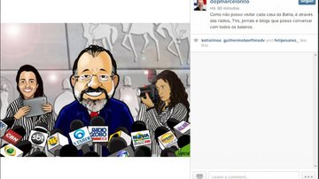 Imagem Na disputa pelo governo, Nilo aposta até em caricatura no Instagram