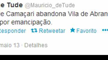 Imagem Via twitter, Mauricio Bacelar detona administração de Ademar Delgado