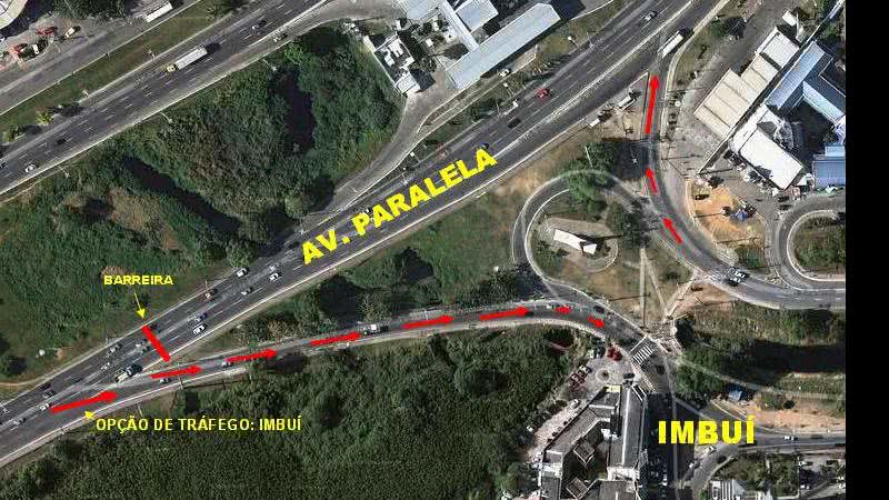 Imagem Obra do Imbuí interdita Av. Paralela durante a madrugada