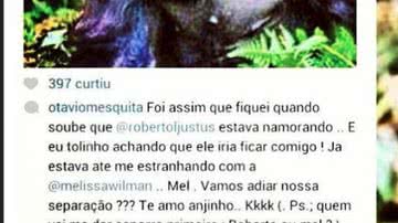 Imagem Mesquita faz piada sobre Justus, que dá uma 'baixa' no amigo
