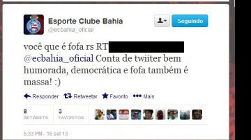 Imagem Conta do Bahia no Twitter teria sido hackeada