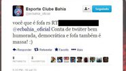 Imagem Conta do Bahia no Twitter teria sido hackeada