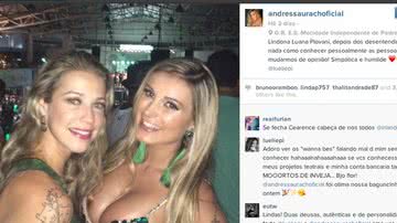 Imagem Andressa Urach e Luana Piovani se entendem e viram 'amiguinhas'
