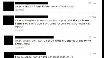 Imagem Site da Arena Fonte Nova fica fora do ar e decepciona torcida do BaVi