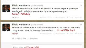 Imagem Sílvio Humberto "mata" Nelson Mandela