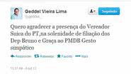 Imagem "Estranho" no ninho: vereador petista marca presença em evento do PMDB