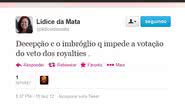 Imagem Royalties: Lídice da Mata classifica sessão como "decepção"