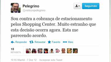 Imagem Pelegrino levanta suspeita na prefeitura: "Está me parecendo acordo"
